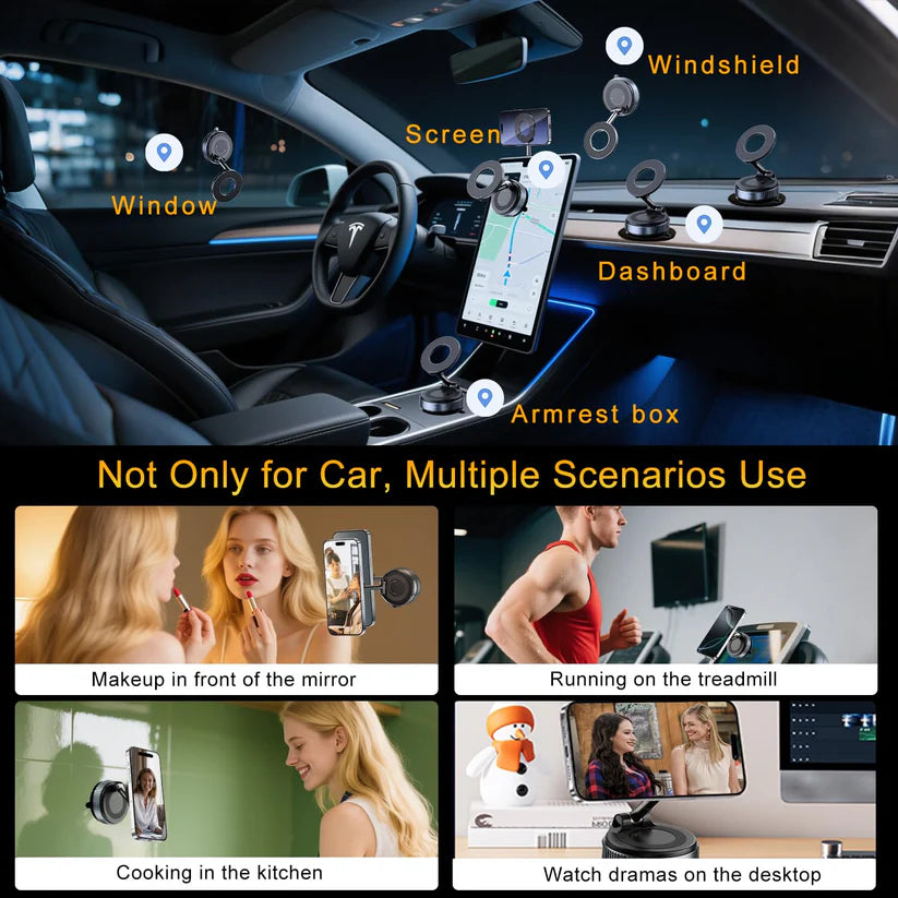 Vacuum Suction Magnetic Phone Holder