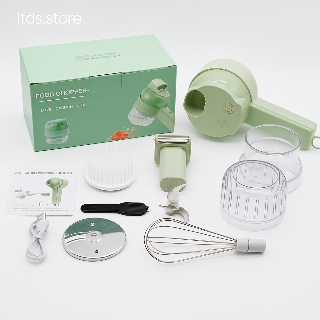 4 in 1 Portable Electric Vegetable Cutter Set